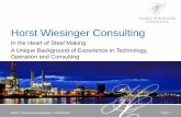 Horst Wiesinger Consulting...HWC • Company Presentation • 11/09/2018 Page 4 HWC Group Horst Wiesinger Consulting GmbH / Austria Business Areas: Iron making and direct reduction