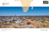 An Exciting New Gold Discovery in Namibia · interpretation of drill results, the geology, grade and continuity of mineral deposits and conclusions of economic evaluations; results