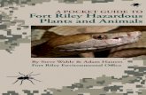 A POCKET GUIDE TO Fort Riley Hazardous Plants and Animals · The purpose of this pocket guide is to help you identify and understand those hazardous plants and animals found on Fort