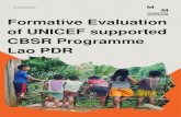 Formative Evaluation f UNICEF supported CBSR Programme Lao PDR · 4 Evaluation Findings 18 4.1 Evaluation Question 1 18 4.1.1 Relevance 18 4.1.2 Effectiveness 20 4.1.3 Efficiency