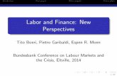 Labor and Finance: New Perspectives - unibocconi.itdidattica.unibocconi.it/mypage/dwload.php?nomefile=Elt... · Imperfect nancial and labour markets Construct an archetype model set