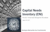 Capital Needs Inventory (CNI) - Transportation · Capital Needs Inventory (CNI) FTA 2017 Transit Asset Management Roundtable August 29, 2017. What is the CNI? Washington Metropolitan