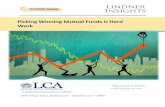 Picking Winning Mutual Funds is Hard Work · funds compared considering that only 17% of all equity mutual funds survived and outperformed their benchmark for the trailing 15-year