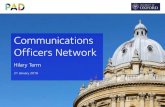 Communications Officers Network · Communications at OUP 7 Corporate communications Divisional PR teams Sales and Marketing Engage and motivate employees Political engagement Manage