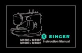 M1500 / M1505 Instruction Manual M1600 / M1605 · Return the sewing machine to the nearest authorized dealer or service center for examination, repair, electrical or mechanical adjustment.