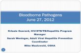 Bloodborne Pathogens June 27, 2012 · PDF file Bloodborne Pathogens June 27, 2012 . Bloodborne Pathogens: Objectives 2 Describe ND Statistics for HIV, HBV, HCV Define Bloodborne Pathogen