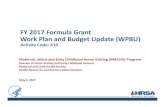 FY 2017 Formula Grant Update (WPBU) · 2017-05-09 · FY 2017 Formula Grant Work Plan and Budget Update (WPBU) Activity Code: X10 Maternal, Infant and Early Childhood Home Visiting
