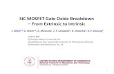 SiC MOSFET Gate Oxide Breakdown – From Extrinsic to Intrinsicneil/SiC_Workshop/Presentations_2015/p… · Ogier, J. L. et al., Solid State Dev. Res. Conf., ESSDERC '95. pp 299 -