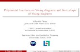 Polynomial functions on Young diagrams and limit …user.math.uzh.ch/feray/Slides/1104Zurich.pdfPolynomial functions on Young diagrams and limit shape of Young diagrams Valentin Féray