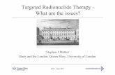 Targeted Radionuclide Therapy - What are the issues? · • Oncofoetal antigens. RSC - Sept 2007 Vectors • Antibodies • Peptides • Small molecules ( m-I(A)BG, chelates) •