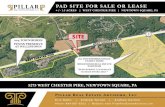 SITE - Commercial Real Estate Brokers West Chester PA · PAD SITE FOR SALE OR LEASE 5275 WEST CHESTER PIKE, NEWTOWN SQUARE, PA 5275 WEST CHESTER PIKE, NEWTOWN SQUARE, PA Pillar Real