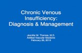 Chronic Venous Insufficiency: Diagnosis & Management · Chronic Venous Insufficiency (CVI) affects 25 to 30% of women and 15% of men in US • Varicose veins are the most recognized