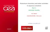 Plutonium chemistry and other actinides in …iramis.cea.fr/.../ANF2017CNRS/Cours/Cours_10-Moisy_supp.pdfPlutonium chemistry and other actinides in aqueous solutions Part 1 Actinide