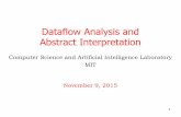 Dataflow Analysis and Abstract Interpretation Dataflow Analysis and Abstract Interpretation Recap o