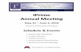 IPrime Annual Meeting · The IPrime Annual Meeting is an ideal opportunity to network with other member ... Coating Process Fundamentals II p. 26-27 . Microstructured Polymers II