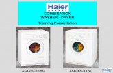 COMBINATION WASHER - DRYER Training …applianceservicesecretsmembership.com_manuals.s3...Training Presentation XQG50-11SU XQG65-11SU WASHER DRYER COMBO THIS IS A SINGLE FRONT LOAD