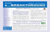 eular ISSUE 8 January 2015 e - BREAKTHROUGH...In Issue 3 of e-Breakthrough in April 2013, Ingrid Kihlsten and Maarten de Wit wrote about the PARE Youth Research Project, investigating