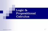 Logic & Propositional Calculus · Department of Software 2 Introduction Propositional calculus (or logic) is the study of the logical relationship between objects called propositions