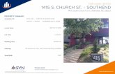 FOR LEASE | OFFICE 1415 S. CHURCH ST. - SOUTHEND...FOR LEASE | OFFICE 1415 South Church St | Charlotte, NC 28203 1415 S. CHURCH ST. - SUITE K&L Advisor/704.632.1019/tauer@svn.com THOMAS