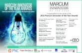 MARCUM INNOVATOR OF THE YEAR AWARDSMARCUM INNOVATOR OF THE YEAR AWARDS Congratulations to the winners of the 2016 Marcum Innovator of the Year Awards Innovator Breakthrough Award: