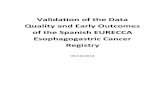 Validation of the Data Quality and Early Outcomes of the Spanish … · 2018-05-30 · the Spanish EURECCA Esophagogastric Cancer Registry, which collect information of more than