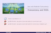 Concurrency and GUIs - Java and Android Concurrency · Java and Android Concurrency Concurrency and GUIs fausto.spoto@univr.it git@bitbucket ... void java.awt.EventQueue.invokeLater(Runnable