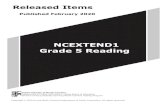 NCEXTEND1 Grade 5 Reading - North Carolina · PDF file Division of Accountability Services/North Carolina Testing Program NCEXTEND1 Grade 5 Reading. Seashells Seashells are often found