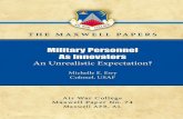 Military Personnel As Innovators: An Unrealistic Expectation? · Daniel Armstrong Composition and Prepress Production Vivian D. O’Neal Print Preparation and Distribution Diane Clark