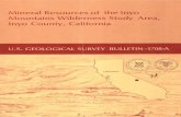 Mineral Resources of the Inyo Mountains Wilderness Study ... · Mineral Resources of the Inyo Mountains Wilderness Study Area, Inyo County, California By Edwin H. McKee, James E.
