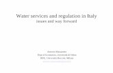 Water services and regulation in Italy - …...Water services and regulation in Italy issues and way forward Antonio Massarutto Dept of Economics, Università di Udine IEFE, Università
