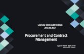 Procurement and Contract Management€¦ · Procurement and Contract Management Learning from audit findings 2015 to 2017. Why procurement matters DHBs – 60% LG – 40%. to 70%.