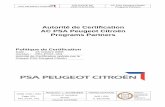 Autorit de Certification AC PSA Peugeot Citron …infocert.psa-peugeot-citroen.com/PC_PSA_Programs...CERTIFICATION POLITIQUE DE AC PSA Peugeot Citroën Programs Partners Page 4/51