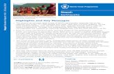 Highlights and Key Messages - World Food Programme · Highlights and Key Messages The second structured relief phase of WFP’s earthquake response has so far reached just under 771,000
