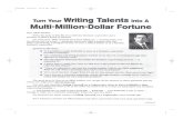 Turn Your Writing Talents to Multi-Million-Dollar Fortune · Turn Your Writing Talents Into A Fortune Dear AWAI Student, Hello, My is Hob Bty, a full-time freelance a Of AWA/' S Of
