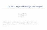 CS 580: Algorithm Design and Analysis · 2018-04-18 · CS 580: Algorithm Design and Analysis Jeremiah Blocki Purdue University Spring 2018 Announcements: Homework 6 deadline extended