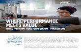 PENTIUM® Gold AND CELERON PROCESSORS...Product Brief Intel® Pentium® Gold and Celeron® ProcessorsImpressive performance for work and play. The new Pentium® Gold processor provides