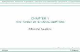 CHAPTER 1 - FIRST ORDER DIFFERENTIAL EQUATIONS · 2018-10-08 · FIRST ORDER DIFFERENTIAL EQUATIONS Differential Equations DIFEQUA DLSU-Manila. BASIC CONCEPTSSEPARATION OF VARIABLESEQUATIONS