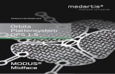 Orbita Plattensystem OPS 1 - medartis.com...Orbita bodens und der medialen Wand, ausgeweitet auf das hintere Drittel (ohne knöcherne Struktur am medialen Rand zur infraorbitalen Fissur)