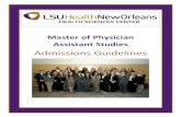 Assistant Studies - LSU Health Sciences Center New Orleans · 2016-04-28 · specialties of family medicine, internal medicine, pediatrics, and obstetrics and gynecology as well as