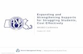 Expanding and Strengthening Supports for …...2018/10/31  · Expanding and Strengthening Supports for Struggling Students, Cost Effectively MASBO Conference October 31st, 2018 2