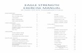EAGLE STRENGTH EXERCISE MANUAL...VARIATIONS: REVERSE GRIP (SUPINATED), SINGLE ARM, CLOSE GRIP VARIATIONS: STRAIGHT BAR, V-GRIP, SINGLE ARM 2 VARIATIONS: STRAIGHT BAR, FAT BAR, DB'S,