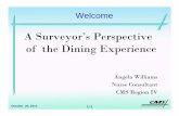 A Surveyor’s Perspective of the Dining Experiencedbcms.s3.amazonaws.com/media/files/2ff531be-6490-4945... · 2015-01-09 · A Surveyor’s Perspective of the Dining Experience October