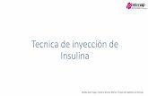 Tecnica de inyección de Insulina · para evitar hipoglucemias y retrasar su absorción. Las insulinas basales o análogos de insulina se pueden poner en cualquier zona ya que no