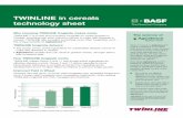 TWINLINE in cereals technology sheet Tech.pdf · Why choosing TWINLINE fungicide makes sense TWINLINE™ is a new and innovative fungicide for cereal growers in Canada, providing