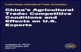 China's Agricultural Trade: Competitive Conditions and ... · U.S. International Trade Commission Washington, DC 20436 Publication 4219 March 2011 China's Agricultural Trade: Competitive