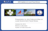 PowerPoint Presentation - Local Fiscal Stresshac.virginia.gov/subcommittee/Jt_Local_Fiscal_Stress/10...2018/10/23  · APA Update on Local Fiscal Stress Presentation to Joint Subcommittee
