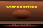 Journal of Pure and Applied Ultrasonics 38(1) 2016-29-04.pdf · Journal of Pure and Applied ISSN 0256-4637 Website : Ultrasonics VOLUME 38 NUMBER 1 JANUARY-MARCH 2016 SOCIE S T I