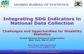 Integrating SDG Indicators in National Data Collection...2017/03/09  · Integrating SDG Indicators in National Data Collection Challenges and Opportunities for Disability Statistics