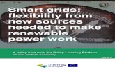Smart grids: flexibility from new sources needed to make ... · Policy brief: Smart grids: flexibility from new sources needed to make renewable power work – on partial load or
