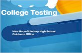 College Testing - New Hope-Solebury High School...PSAT The PSAT is a practice version of the SAT. The PSAT is a great tool for our students the school district administers this test